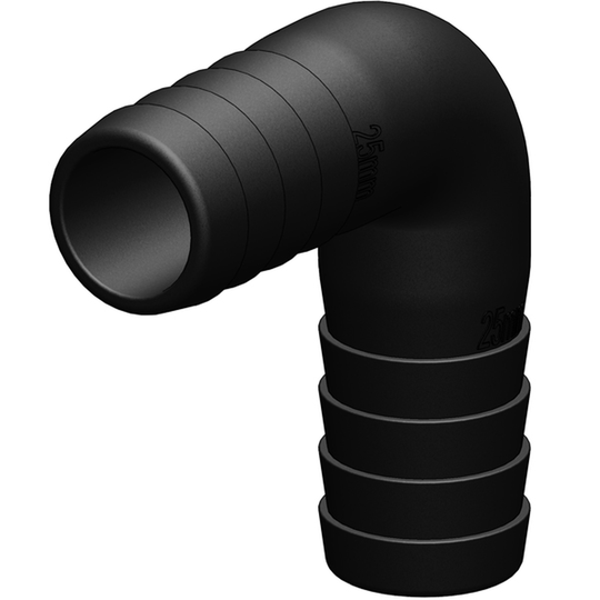 Trudesign Vinkelstykke 90°, 19mm, Sort