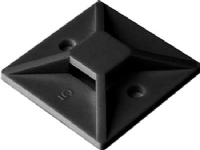 Sokkel med lim 19 x 19 sort Pose med 100 stk - (100 stk.)