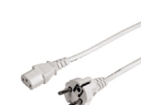 Hama - Strømkabel - CEE 7/7 (han) til IEC 60320 C13 - 5 m - formet - hvid