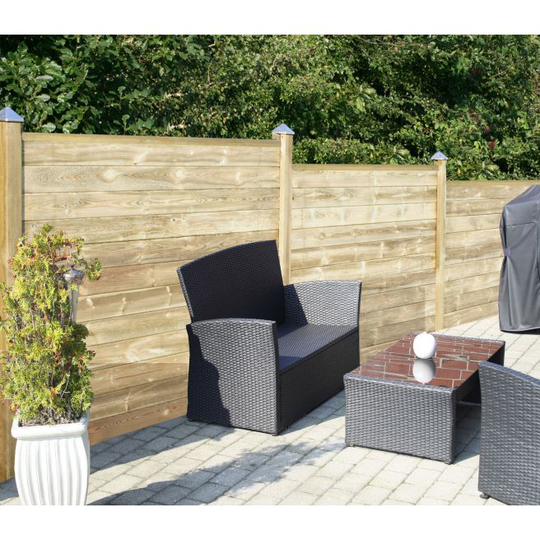 HORTUS 170 cm 3 fag med topprofil flad afslutning og 4 mellem stolper - 101-685