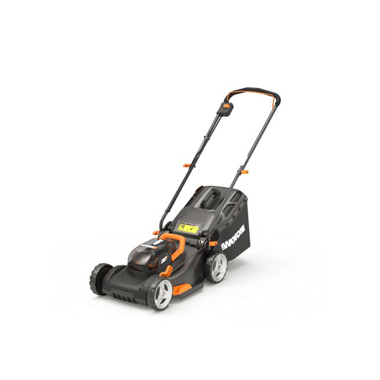 Worx 2X20V 40cm mower, 2*4.0Ah WA3553, 2*2A dual port Oplader Plæneklipper