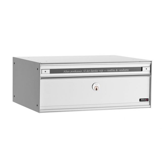 Allux PC2 - uden lås 2 modul Hvid m. stållåge Systempostkasse - F47855-2H