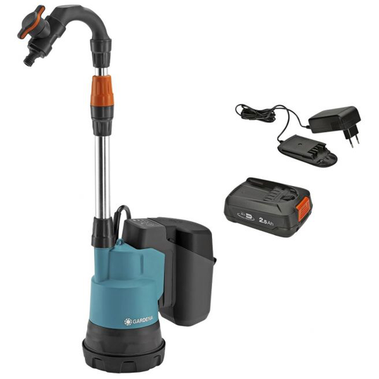 Gardena Regnvandstønde Pumpe 2000/2 18v Inkl Batt Lader - 14602-20
