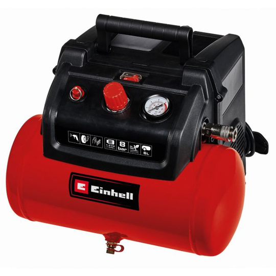Einhell TC-AC 190/6/8 OF Kompressor med tilbehør 8 bar 6 liter 230V