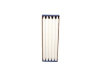 Kronelys 22x350mm hvid ren stearin brændetid 14 timer - (8 pakker x10 stk./krt)