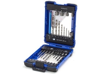 THÜRMER TOOLS Kombineret kass. Med bor for metal i str. 2-8 mm, for træ i 3-8 mm., samt for mur i str. 4-8 mm. Indeh. Også toppe m/akku og bits.