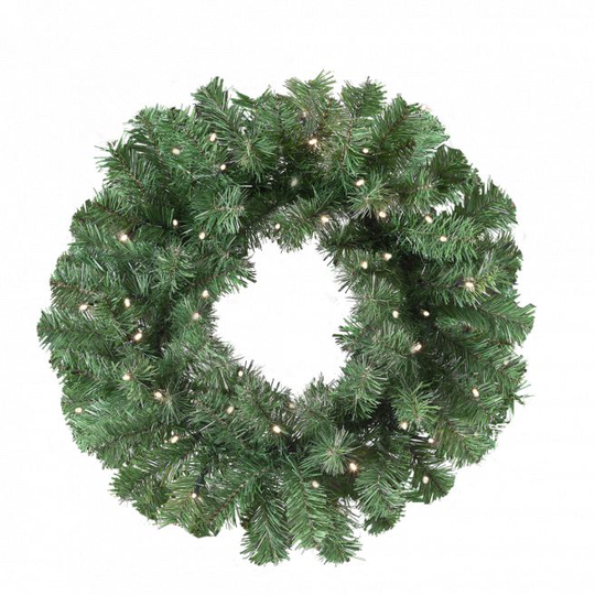 Kunstig grankrans Ø40 cm med 70 LED lys