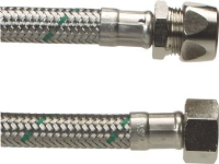 Tilsl.Sl 3/8 Lx10 500 mm DN8 - Softpex Koldt-varmt vand-rustfri flet