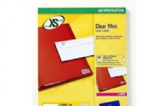 Etiketter Avery L7551 transparent 38,1x21,2 (æske a 1625 stk.)