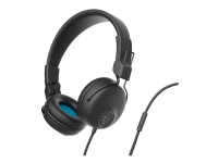 JLab Audio Studio - Hovedtelefoner med mik. - på øret - kabling - 3,5 mm jackstik - sort