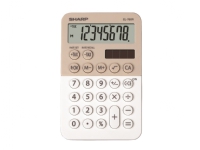 Sharp EL-760R, Desktop, Finansiel, 8 cifre, 1 Linier, Batteri/Solar, Beige, Hvid