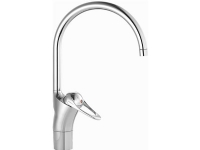 FMM - MORA FMM9000E II etgrebs køkkenarmatur med C-svingtud 233 mm i krom og Soft Closing System og keramisk tætning