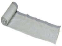Affaldspose m/snøreluk 20L - Grå, LLDPE/virgin, t/let affald,44x50cm, 3 ruller a 20 poser