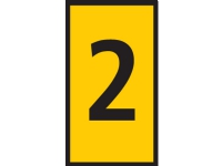HELLERMANNTYTON Ledningsmærke W3 gul mærke: 2 fra 4,0-6,0mm² diameter 4,3-5,3mm plade med 100stk
