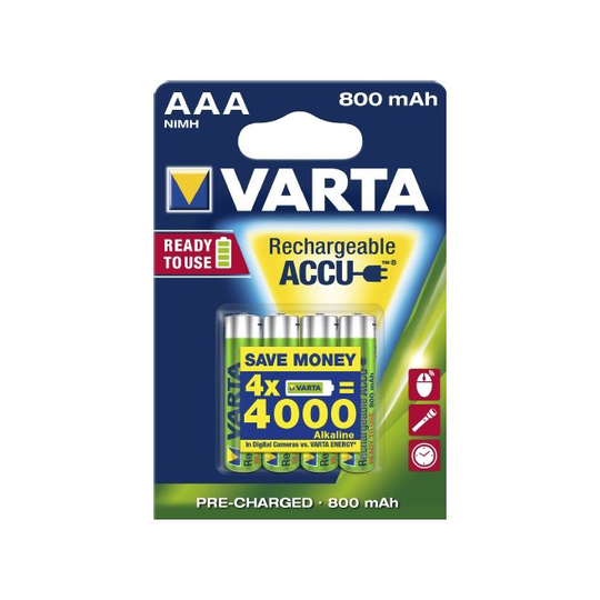 Varta Recharg. AAA 800mAh - 4pk.