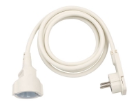 brennenstuhl H05VV-F 3G1,5 - Forlængerkabel til strøm - Europlug (R) til Europlug (P) vinklet - 2 m - indendørs - hvid