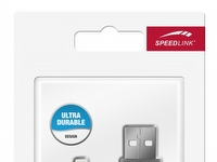 SPEEDLINK FIBRE SUPREME, 1 m, Lightning, USB A, Sort, Lige, Lige