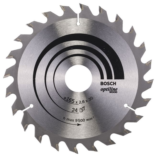 Bosch Rundsavsklinge.optiline 165x2,6x30mm 24t - 2608640602