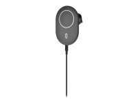 DELTACO QI-1035 - Trådløs opladerholder til bil - 15 Watt - sort - for Apple iPhone 12, 13