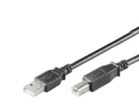 Goobay 0.25m USB 2.0 A/B, 0,25 m, USB A, USB B, USB 2.0, Hanstik/Hanstik, Sort