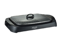 Adler AD 6610, 3000 W, Grill, Elektrisk, 2 zone(s), Bordplade, Rist + bageplade