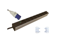 Retex 24155018CEE, Basis, 0U/1U, Aluminium, Aluminium, Sort, 8 AC stikkontakt(er), Type K