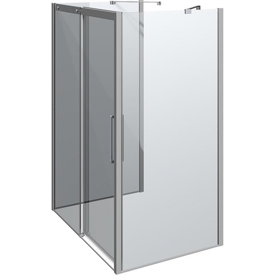 Scanbad Skydedør M/2 Sidepanel Classic 1400*1000mm Krom/klar