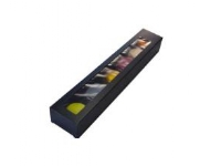 Æske 304x52x37 mm med Rude Sort til Macarons 107048,200 stk/krt