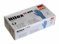 Nilex engangshandske 8 (M) - Nitril pudderfri - tykkelse 0.10mm - blå - æske a 100 stk
