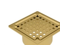 Blücher overdel SQUARE - Uden bærering, messingfarvet, til beton, 145x145mm, Stål