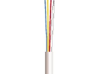 Alarmkabel, PVC 4x0,22mm² hvid spole, kabeldiameter 3,6mm - (100 meter)