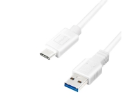 LogiLink CU0176, 2 m, USB A, USB C, USB 3.2 Gen 1 (3.1 Gen 1), Hvid