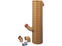 Tagnedløbsbrønd 315-110mm - korrugeret med fast top. Wavin PVC