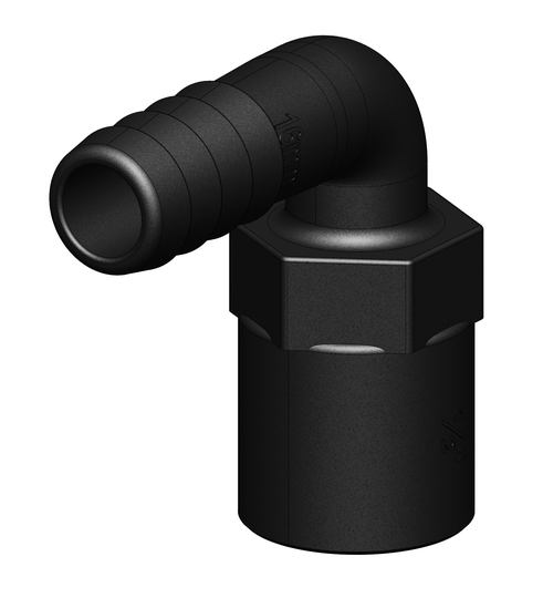 Tru-design Slangekobling 1/2 - 16 mm indv. 90 gr. Komposit