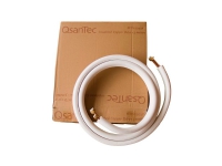 Qsantec Isolerede køle kobberrør, dobbeltrør 1/4 ( 6,35 mm ) & 3/8 ( 9,52 mm ), 3 m, isoleringstykkelse 8 mm, med krave og omløber