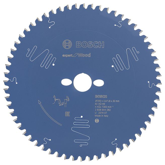 Bosch Rundsavsklinge 260x30x2.4mm 60t Exp Wood - 2608644082