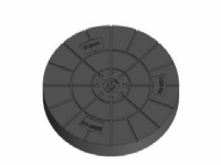 Dæksel Ø315mm glat -