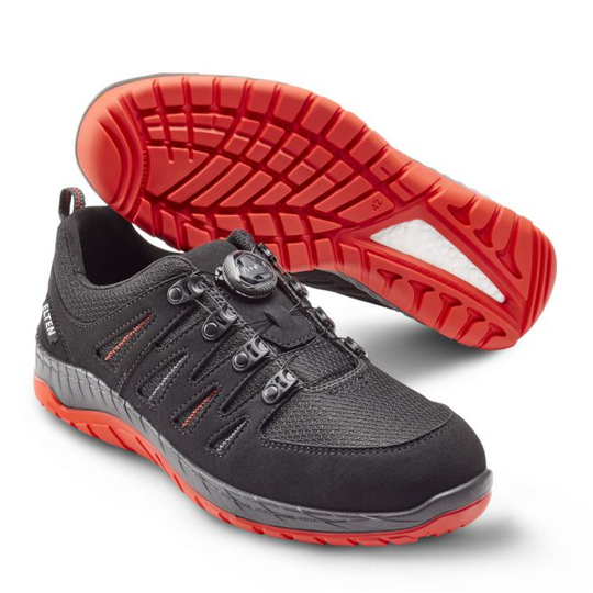 ELTEN Maddox BOA® Black-Red Low Sikkerhedssko Stål tåværn, fiber sømværn