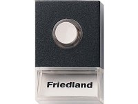 FRIEDLAND BY HONEYWELL Ringetryk Pushlite sort med lys navnefelt, L:60xB:40xH:19mm kræver transformer