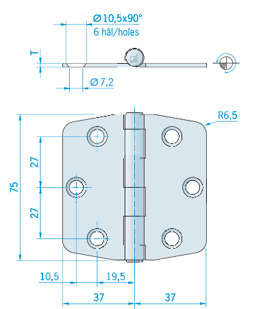 Hængsler e p 440092 bulk