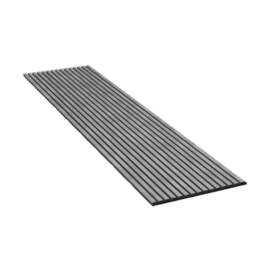 Acupanel Laminat 2400x600 Beton Grå Sort MDF - Sort Filt - Akustikpanel