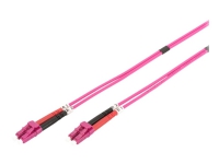 DIGITUS - Patchkabel - LC multimodus (han) til LC multimodus (han) - 1 m. - fiberoptik - duplex - 50 / 125 my - OM4 - halogenfri - erika-violet