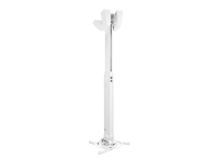 Vogel's Professional PPC 1555 - Monteringssæt (til loftmontering, plade til interface, teleskopisk pæl) - for projektor - hvid - loftsmonterbar