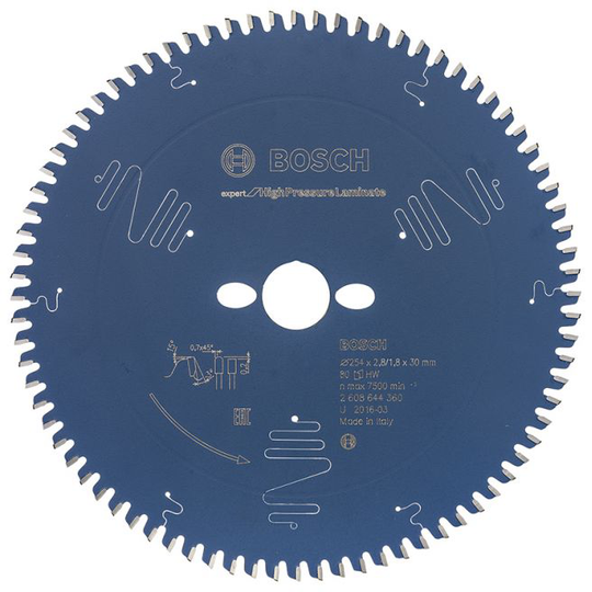 Bosch Rundsavsklinge 254x30x2,8mm 80t Exp Highpress - 2608644360