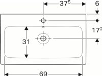 Geberit Icon håndvask - 750x485x155mm hvid
