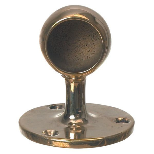 Gelænder Endestykke Ø:25 stok, 75xØ:65mm Poleret Messing