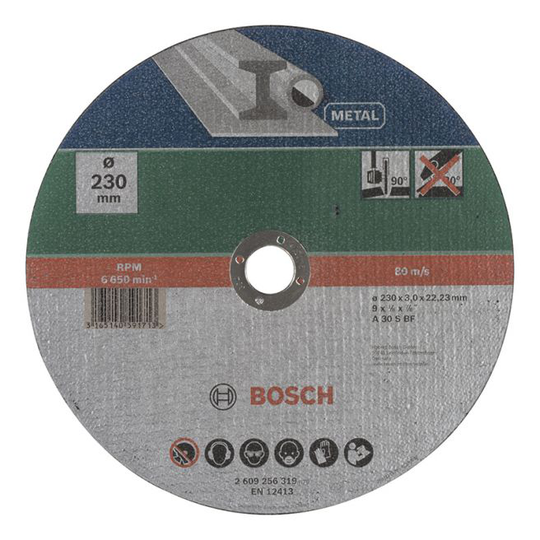 Bosch Skæreskive Metal 230x3,0mm Lige - 2609256319