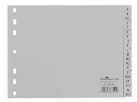 Durable 6500, Alfabetisk faneindeks, Polypropylen (PP), Grå, Portræt, A5, 230 mm
