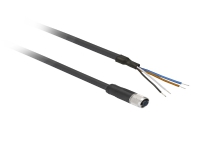 Schneider Electric XZCP1141L5, 5 m, M12, Hunstik, Sort, Polyurethan (PUR), -40 - 80 °C