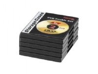 Hama - Cd-boks til lagring af DVD'er - kapacitet: 2 DVD - sort (pakke med 5)